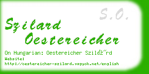 szilard oestereicher business card